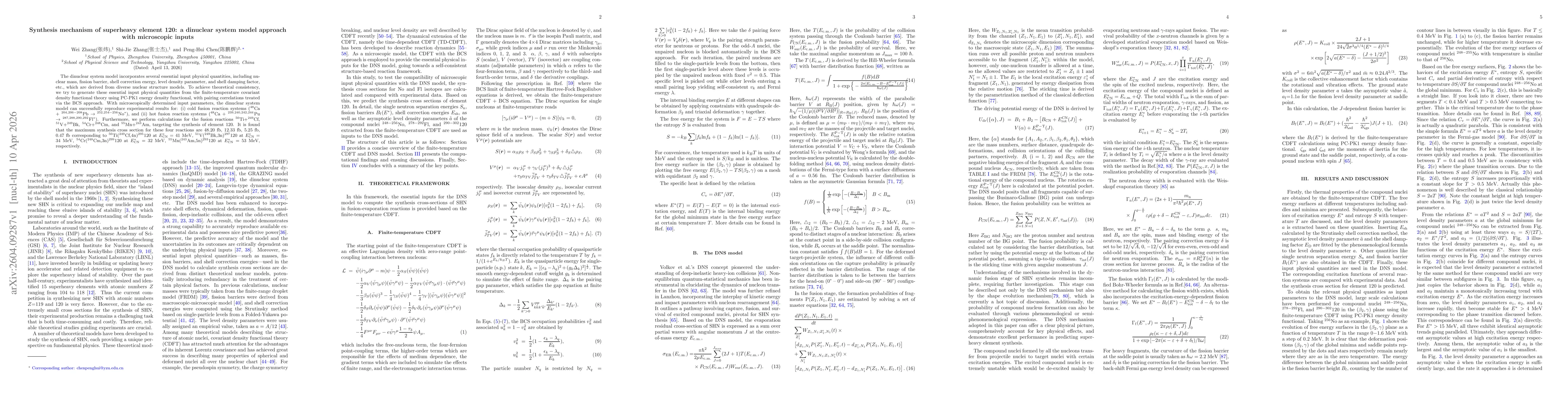 Thumbnail for Synthesis mechanism of superheavy element 120: a dinuclear system model approach with microscopic inputs