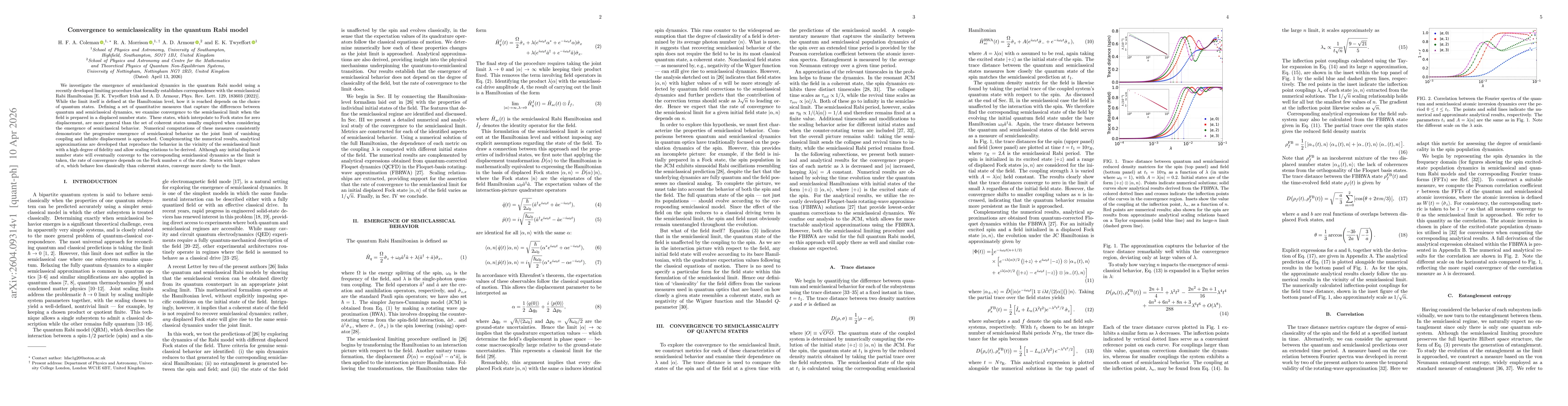 Thumbnail for Convergence to semiclassicality in the quantum Rabi model
