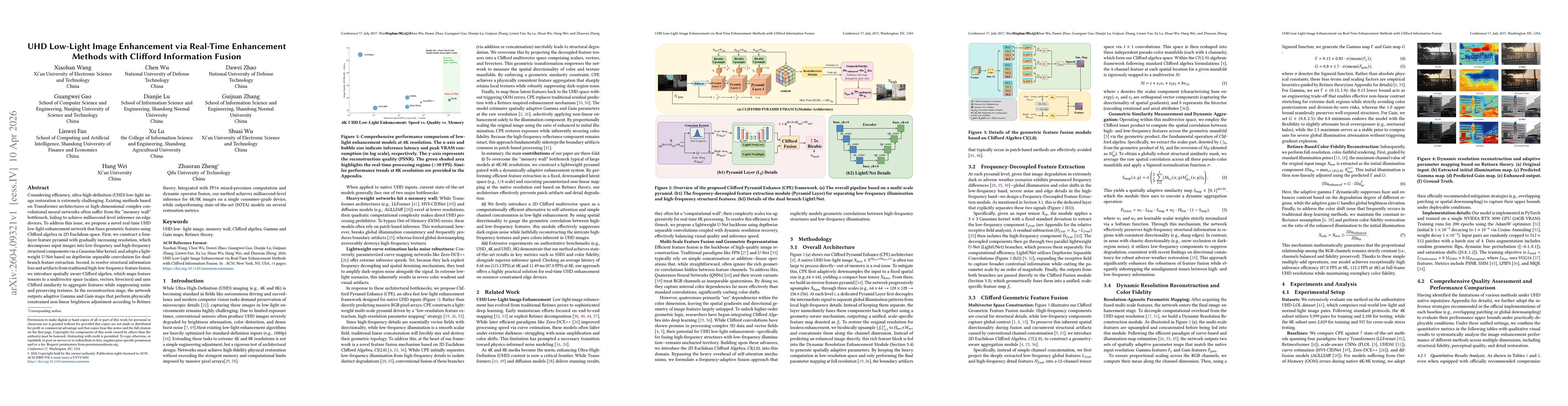 Thumbnail for UHD Low-Light Image Enhancement via Real-Time Enhancement Methods with Clifford Information Fusion