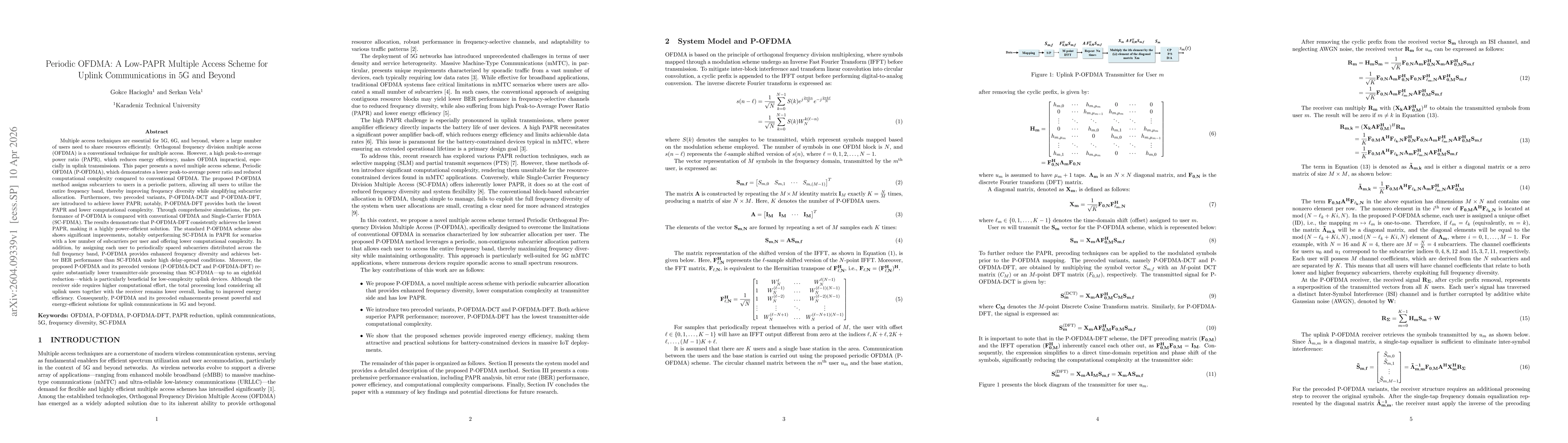 Thumbnail for Periodic OFDMA: A Low-PAPR Multiple Access Scheme for Uplink Communications in 5G and Beyond