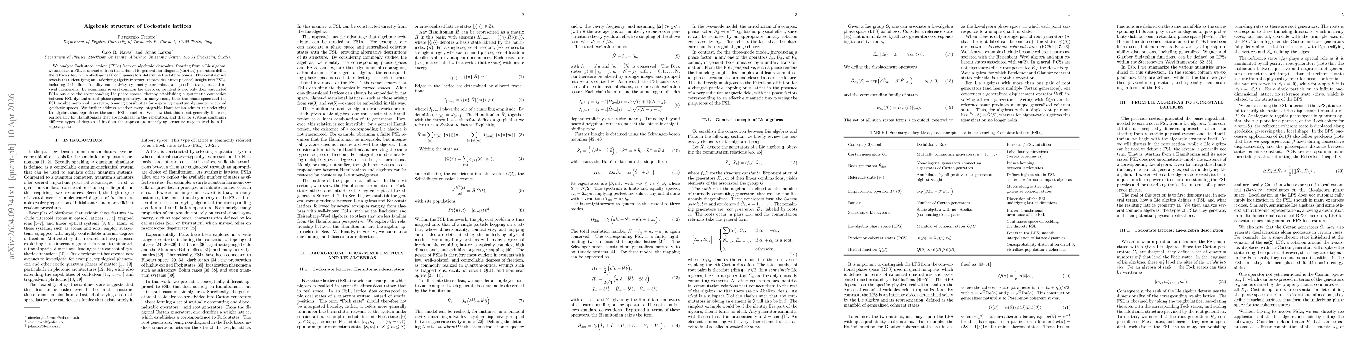 Thumbnail for Algebraic structure of Fock-state lattices