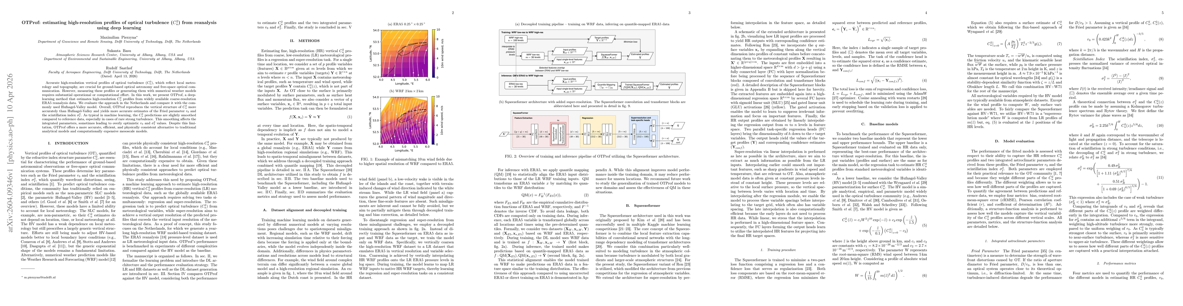 Thumbnail for OTProf: estimating high-resolution profiles of optical turbulence ($C_n^2$) from reanalysis using deep learning