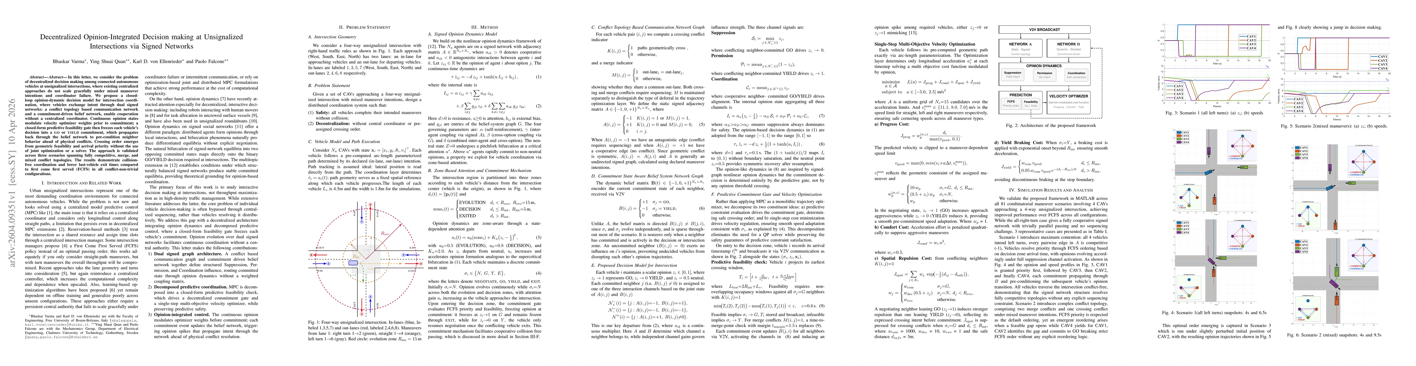 Thumbnail for Decentralized Opinion-Integrated Decision making at Unsignalized Intersections via Signed Networks