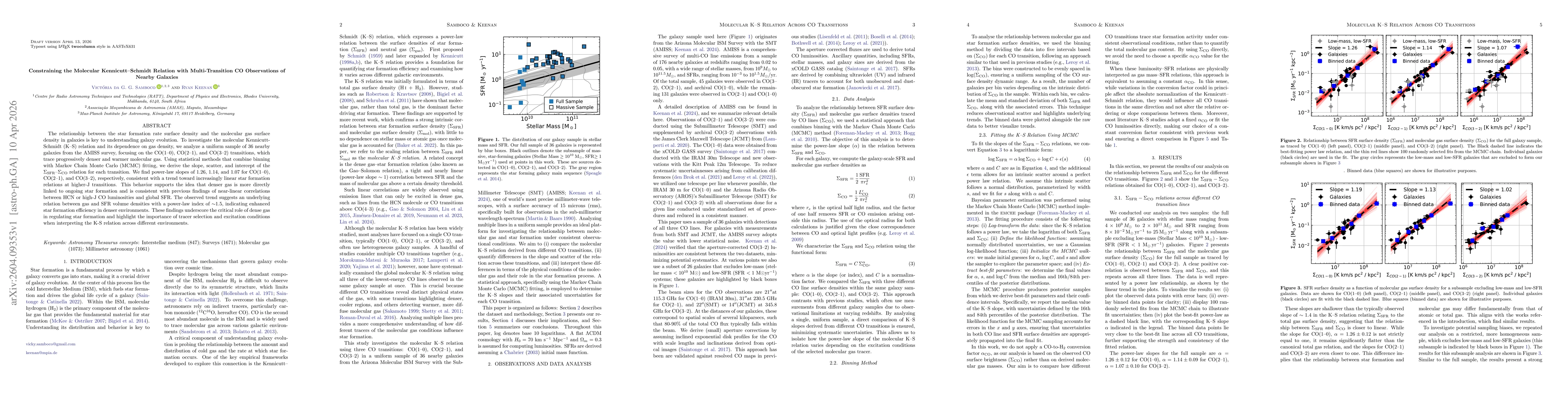 Thumbnail for Constraining the Molecular Kennicutt-Schmidt Relation with Multi-Transition CO Observations of Nearby Galaxies