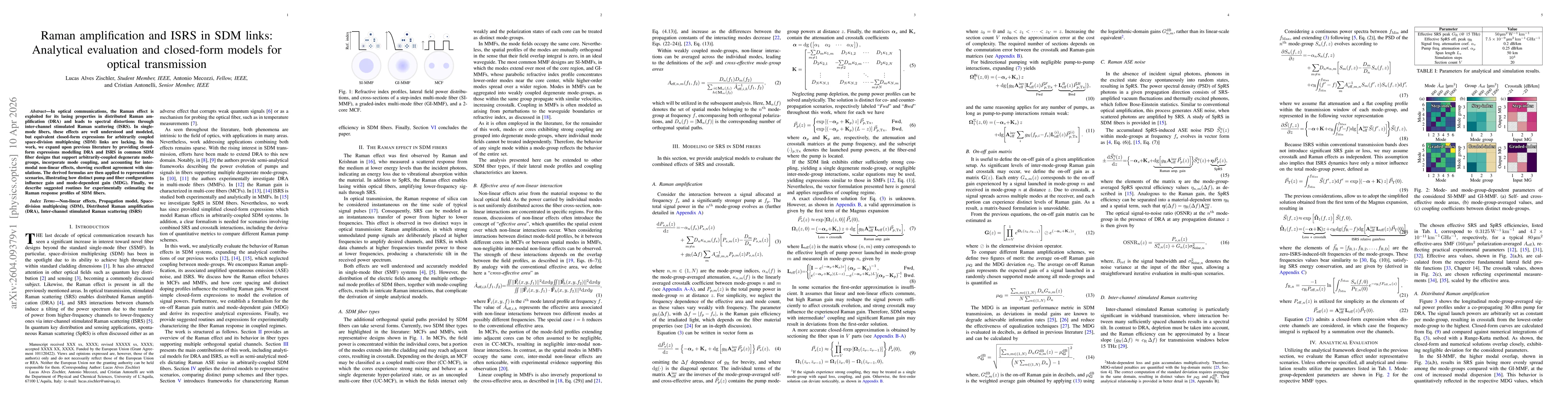 Thumbnail for Raman amplification and ISRS in SDM links: Analytical evaluation and closed-form models for optical transmission