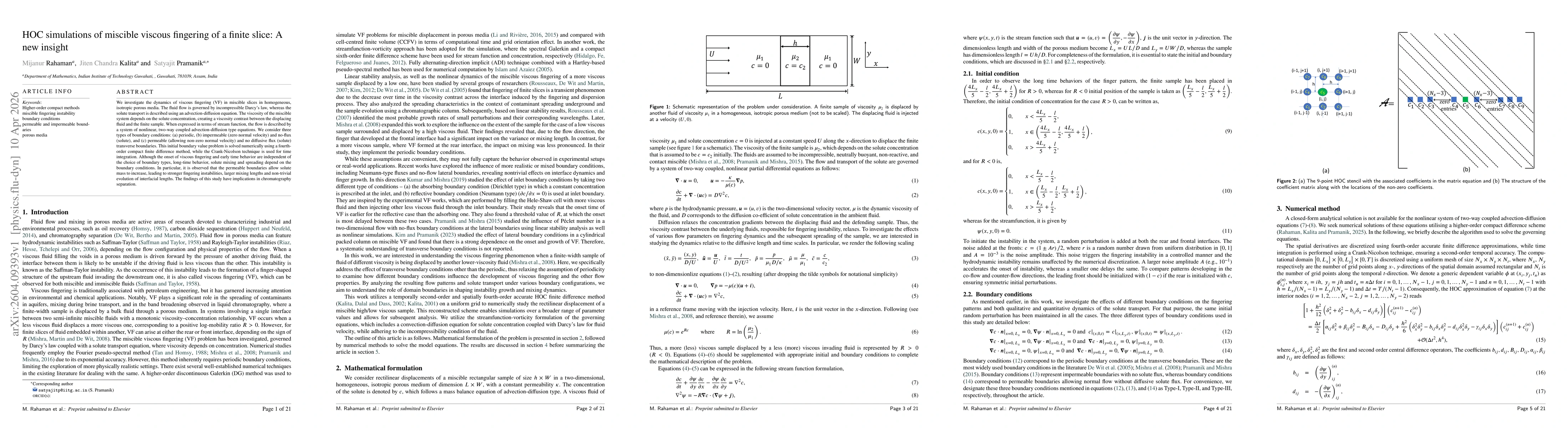 Thumbnail for HOC simulations of miscible viscous fingering of a finite slice: A new insight