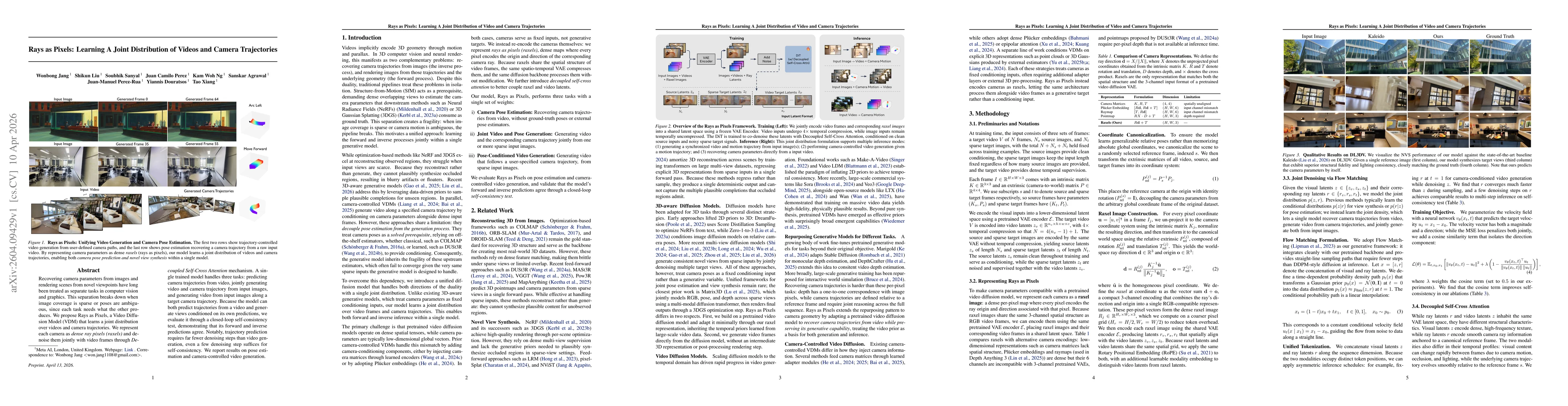 Thumbnail for Rays as Pixels: Learning A Joint Distribution of Videos and Camera Trajectories