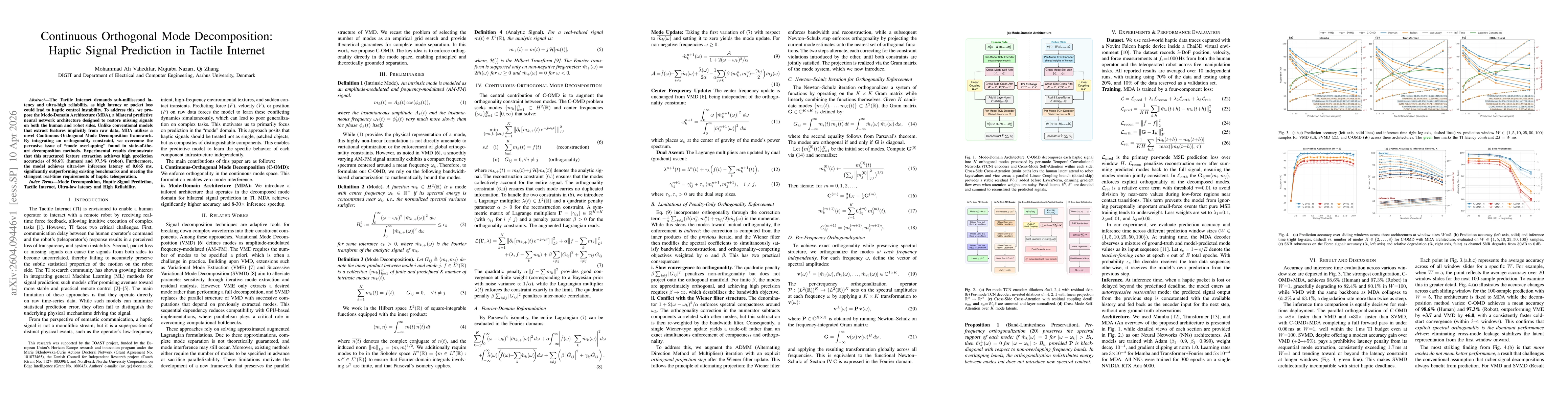 Thumbnail for Continuous Orthogonal Mode Decomposition: Haptic Signal Prediction in Tactile Internet