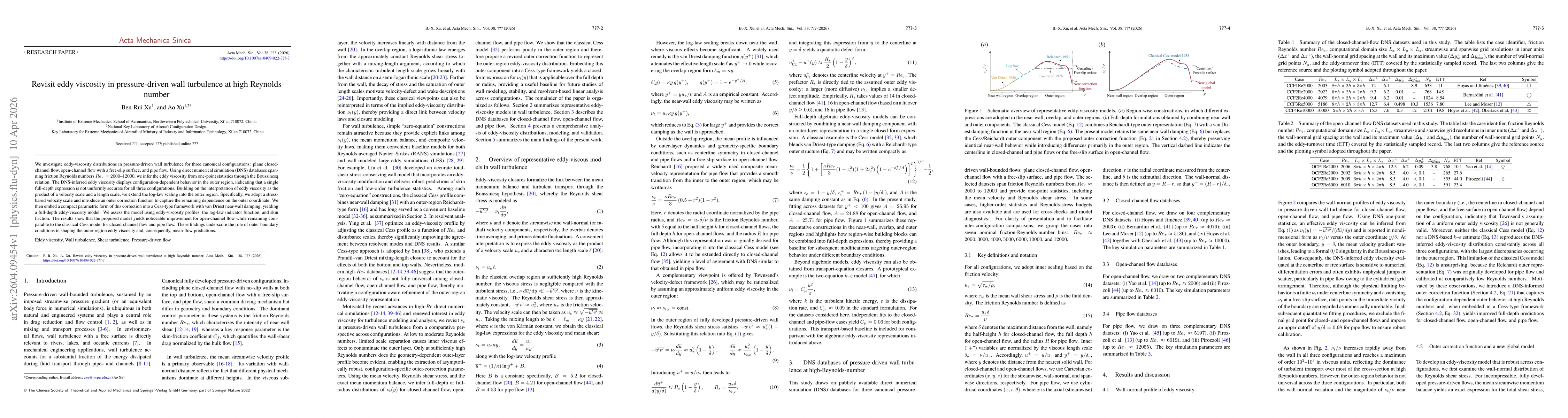 Thumbnail for Revisit eddy viscosity in pressure-driven wall turbulence at high Reynolds number