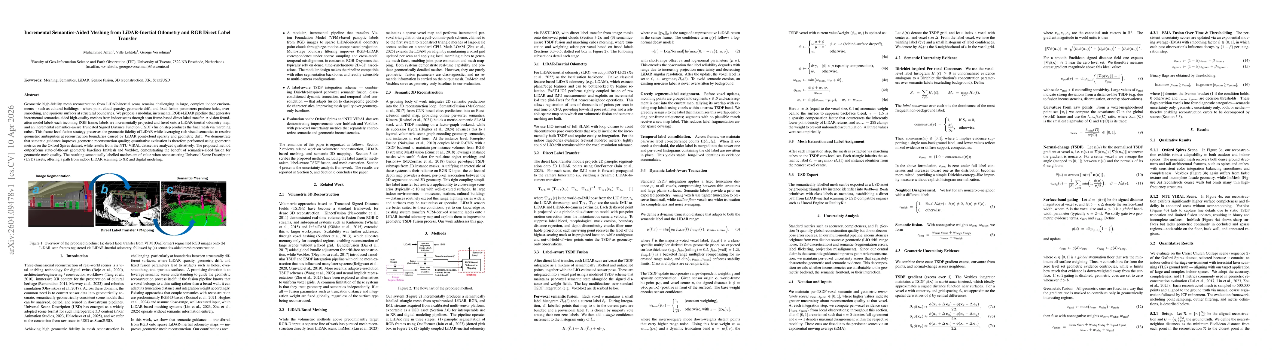 Thumbnail for Incremental Semantics-Aided Meshing from LiDAR-Inertial Odometry and RGB Direct Label Transfer