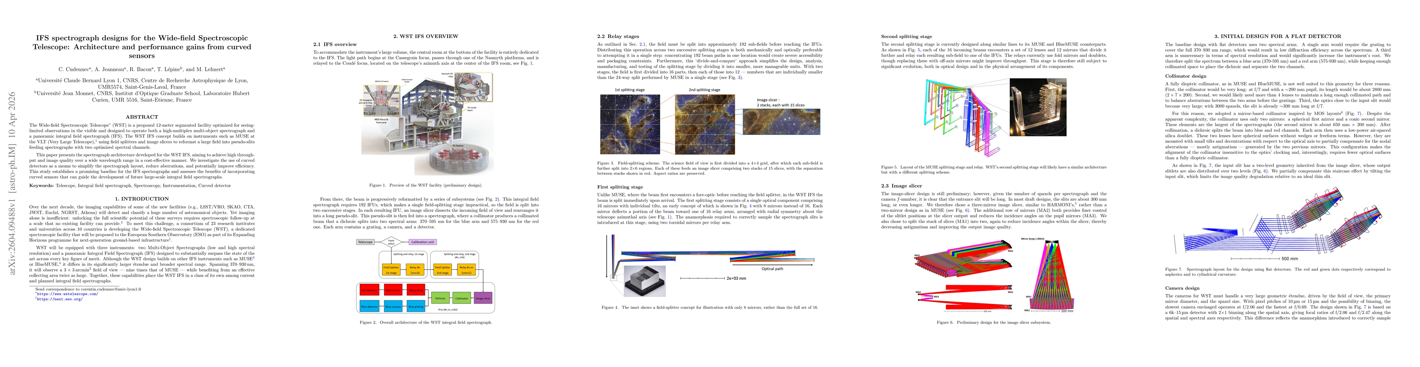 Thumbnail for IFS spectrograph designs for the Wide-field Spectroscopic Telescope: Architecture and performance gains from curved sensors