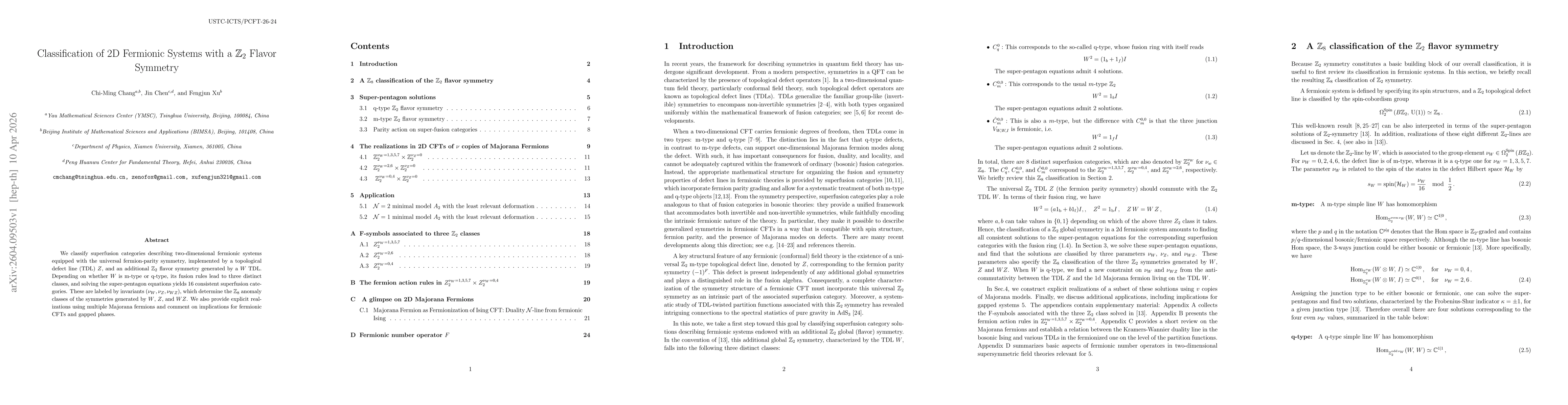 Thumbnail for Classification of 2D Fermionic Systems with a $\mathbb Z_2$ Flavor Symmetry