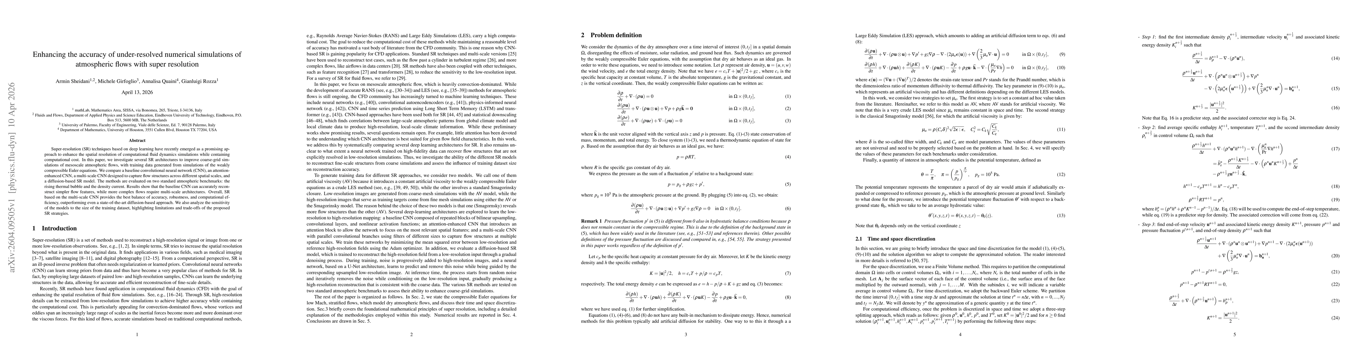 Thumbnail for Enhancing the accuracy of under-resolved numerical simulations of atmospheric flows with super resolution