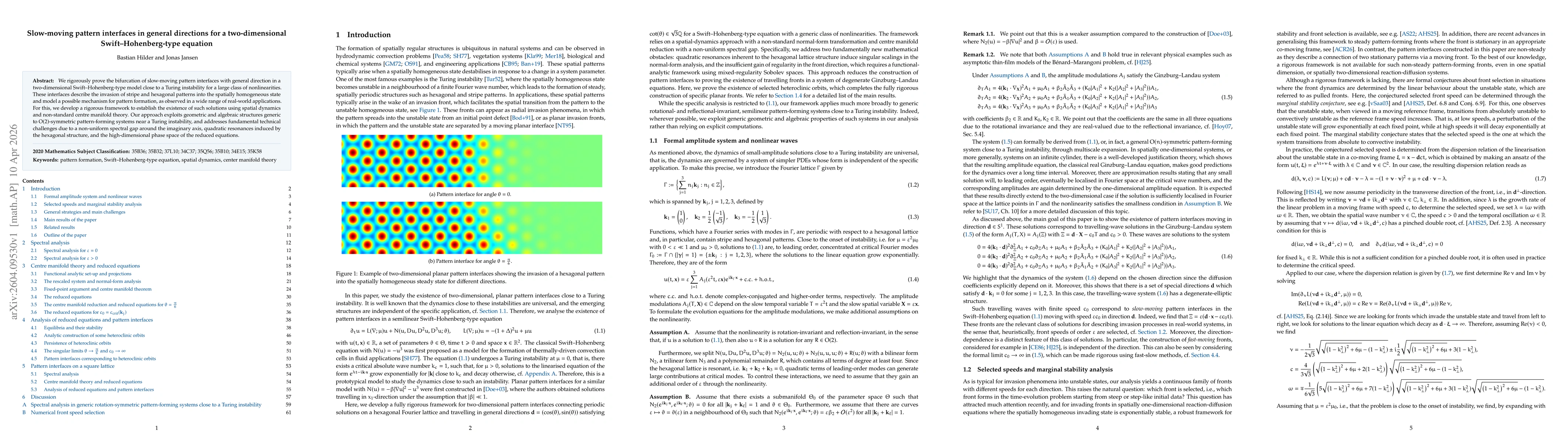 Thumbnail for Slow-moving pattern interfaces in general directions for a two-dimensional Swift-Hohenberg-type equation