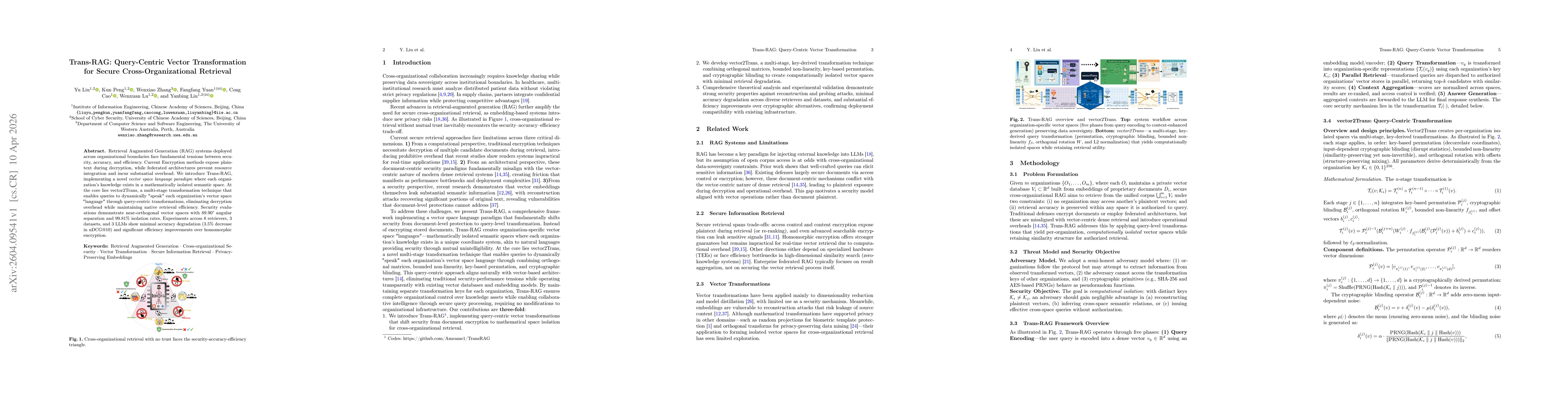 Thumbnail for Trans-RAG: Query-Centric Vector Transformation for Secure Cross-Organizational Retrieval