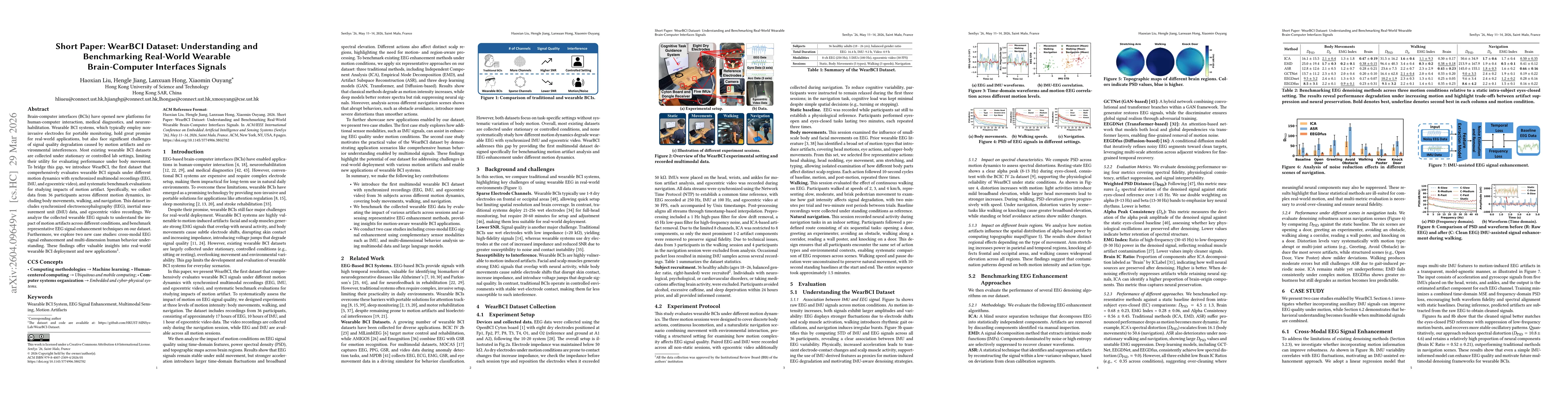 Thumbnail for WearBCI Dataset: Understanding and Benchmarking Real-World Wearable Brain-Computer Interfaces Signals