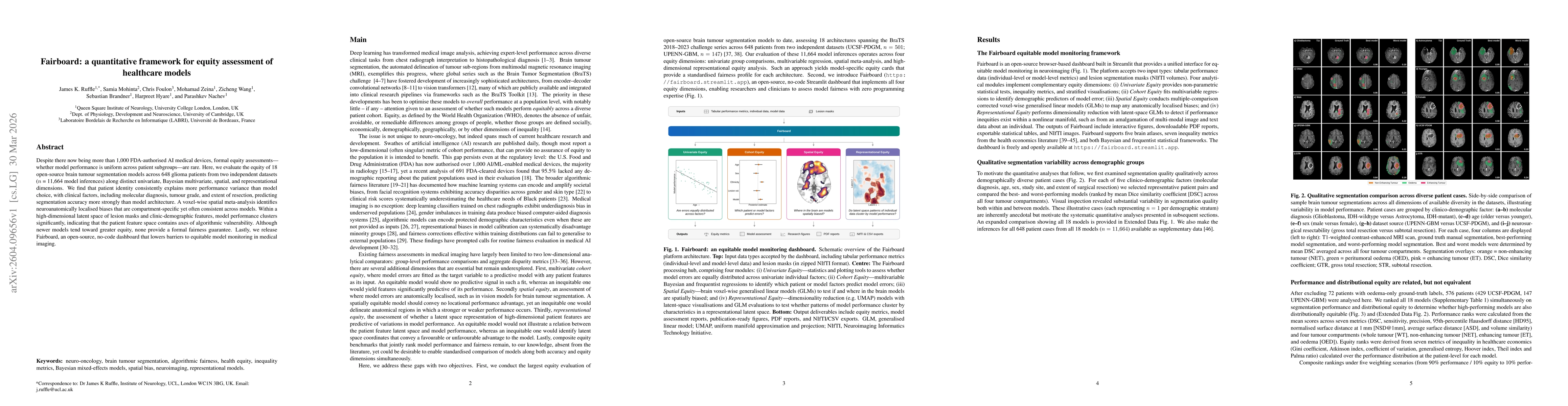 Thumbnail for Fairboard: a quantitative framework for equity assessment of healthcare models