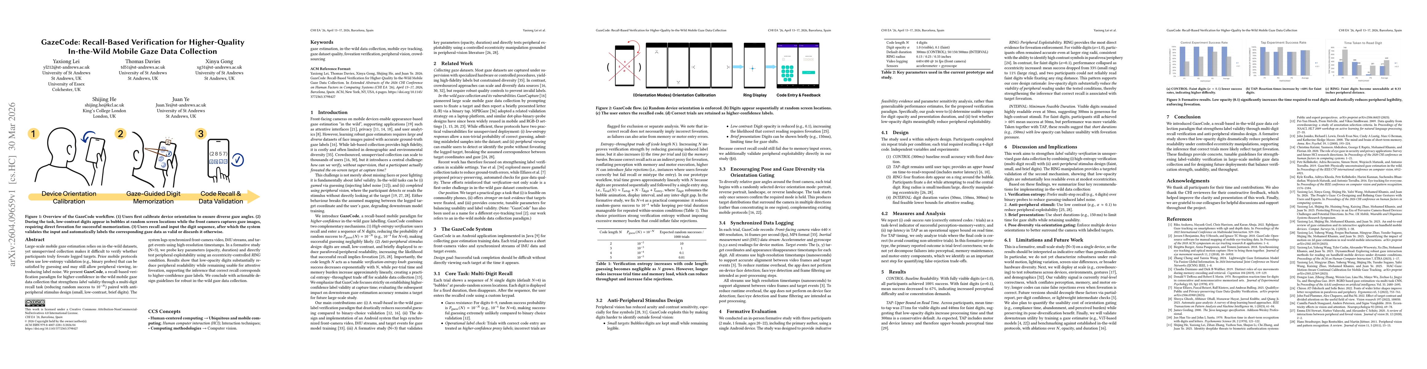 Thumbnail for GazeCode: Recall-Based Verification for Higher-Quality In-the-Wild Mobile Gaze Data Collection