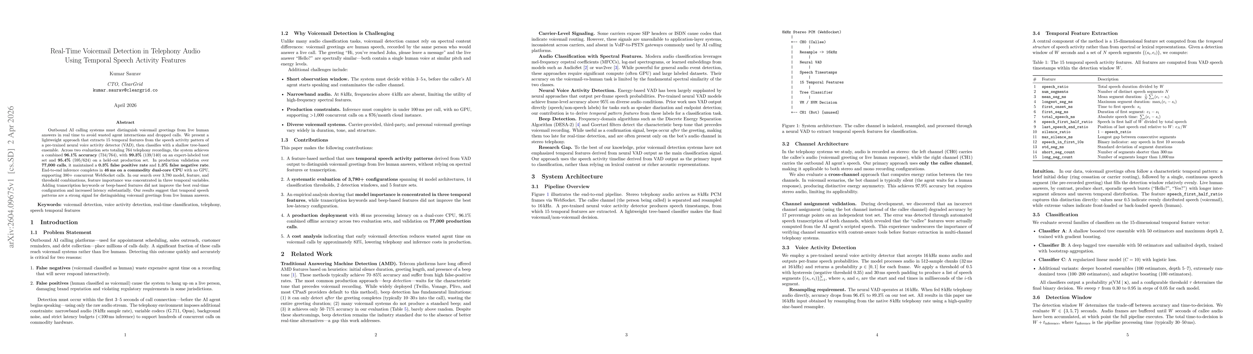 Thumbnail for Real-Time Voicemail Detection in Telephony Audio Using Temporal Speech Activity Features