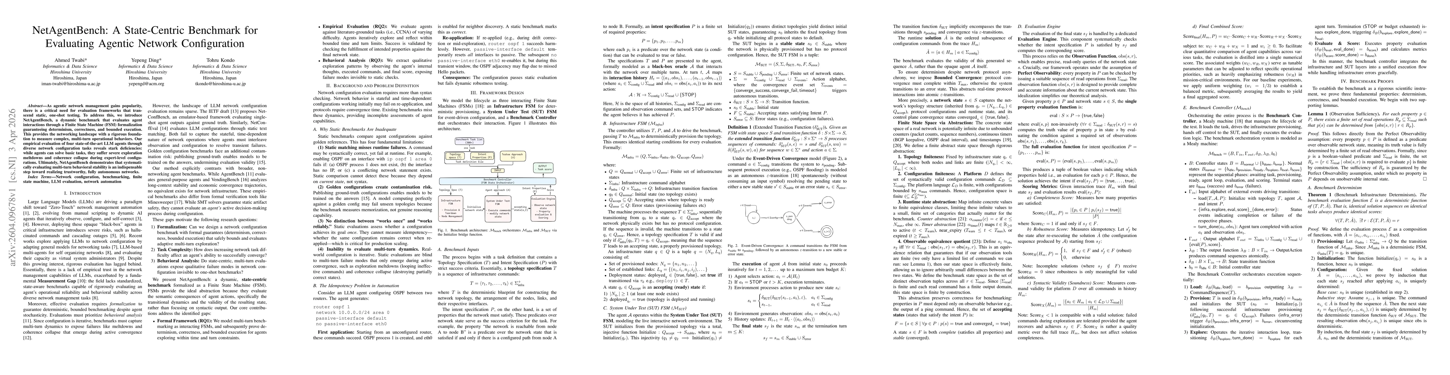 Thumbnail for NetAgentBench: A State-Centric Benchmark for Evaluating Agentic Network Configuration