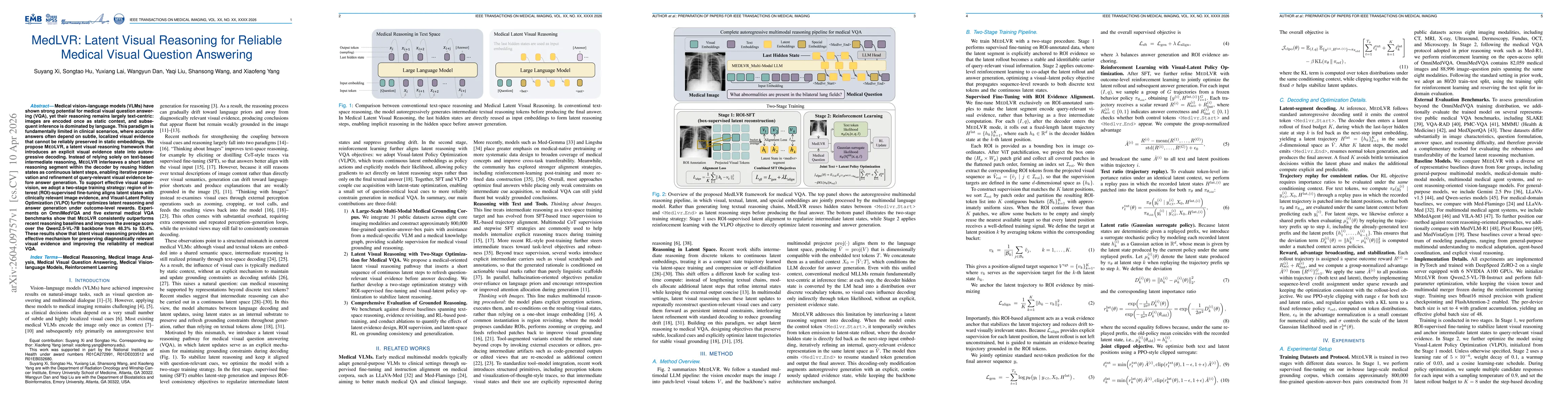 Thumbnail for MedLVR: Latent Visual Reasoning for Reliable Medical Visual Question Answering