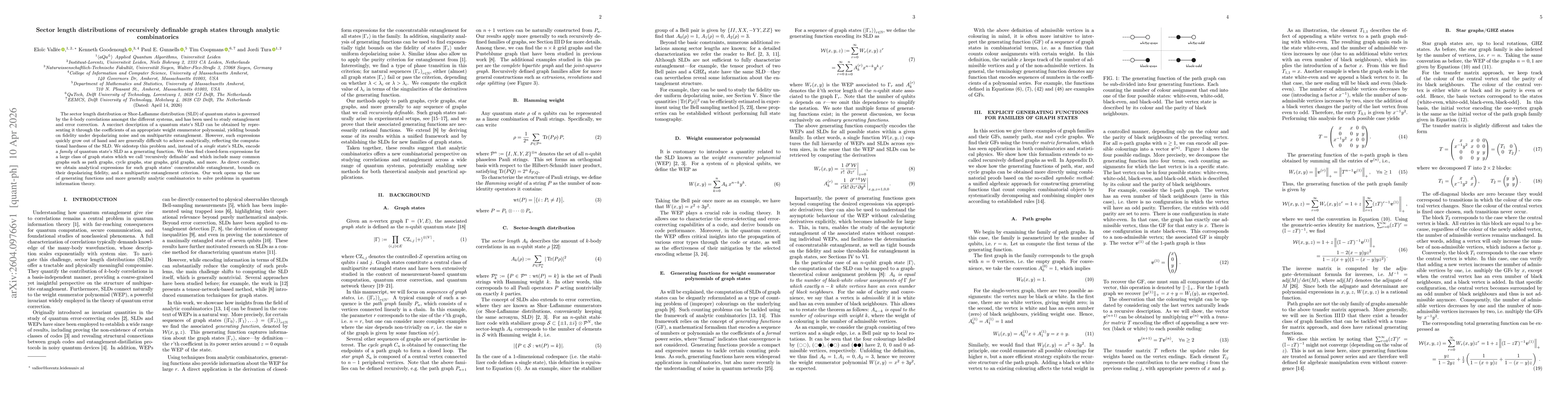 Thumbnail for Sector length distributions of recursively definable graph states through analytic combinatorics