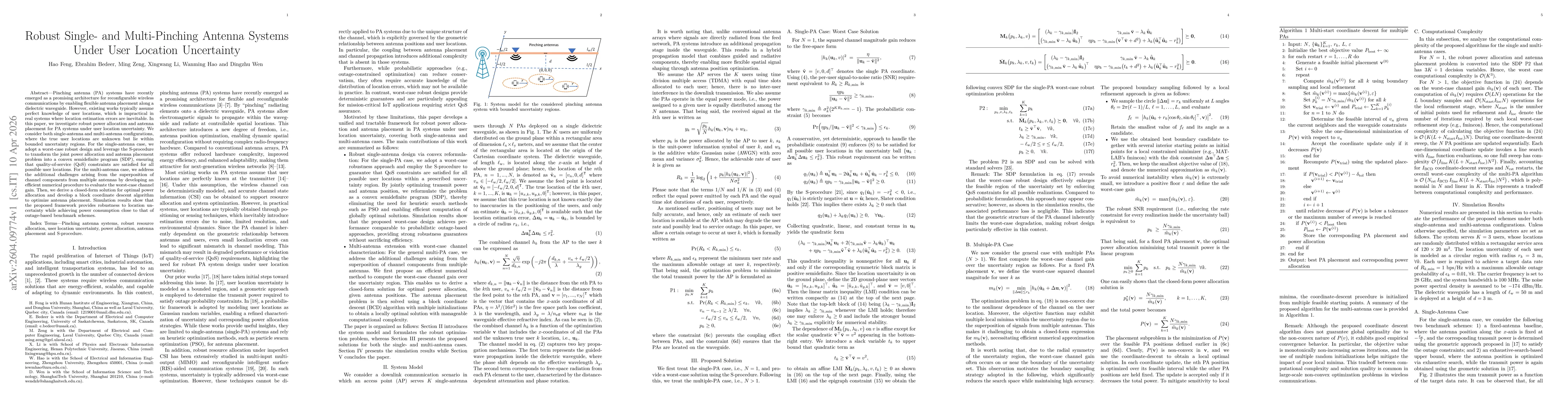 Thumbnail for Robust Single- and Multi-Pinching Antenna Systems Under User Location Uncertainty