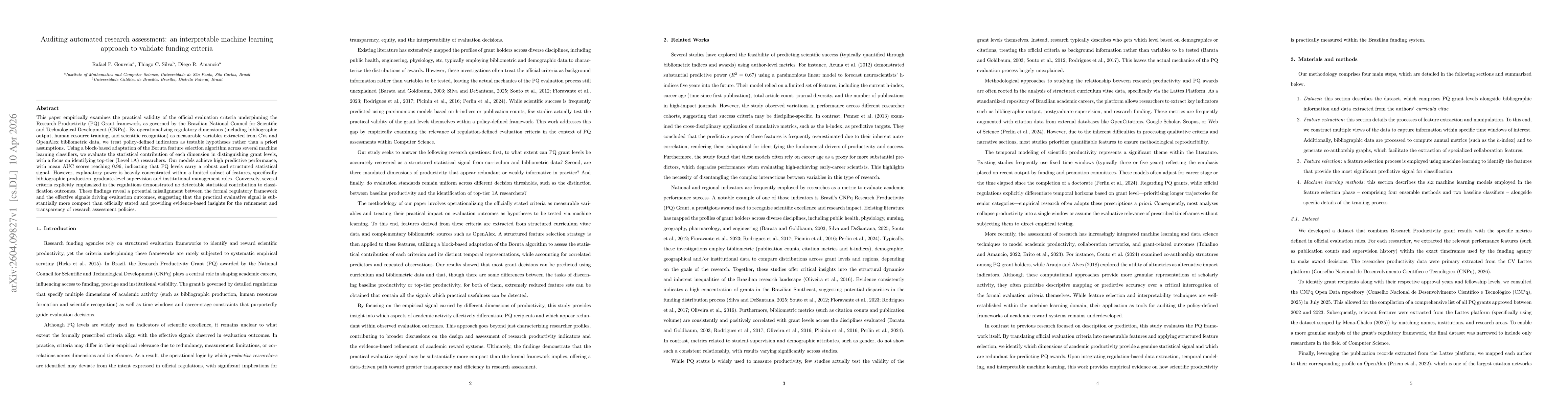 Thumbnail for Auditing automated research assessment: an interpretable machine learning approach to validate funding criteria