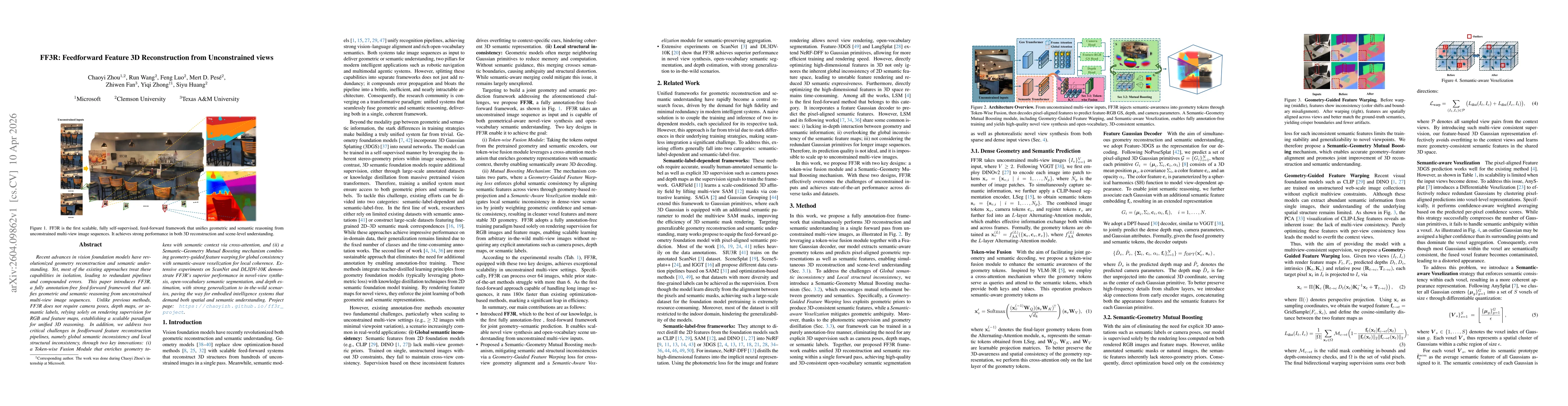 Thumbnail for FF3R: Feedforward Feature 3D Reconstruction from Unconstrained views