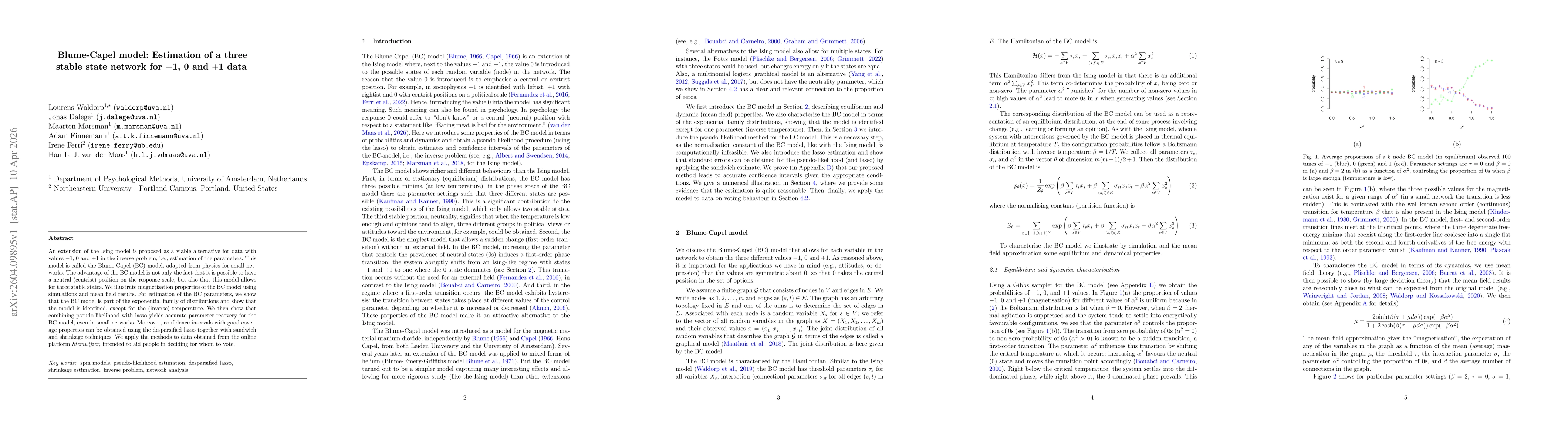 Thumbnail for Blume-Capel model: Estimation of a three stable state network for $-\bf 1$, $\bf 0$ and $\bf +1$ data