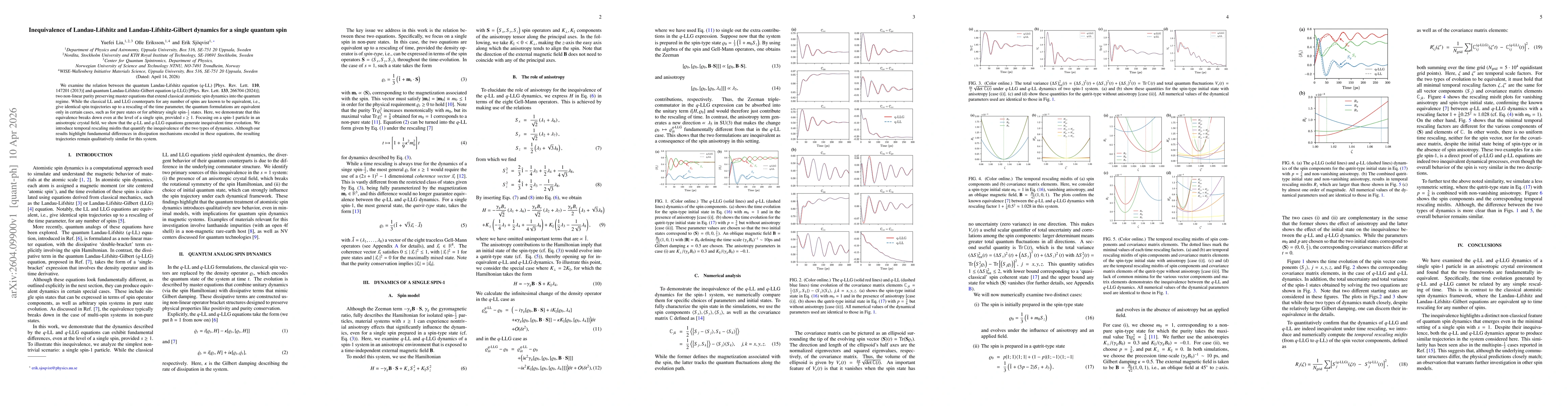 Thumbnail for Inequivalence of Landau-Lifshitz and Landau-Lifshitz-Gilbert dynamics for a single quantum spin