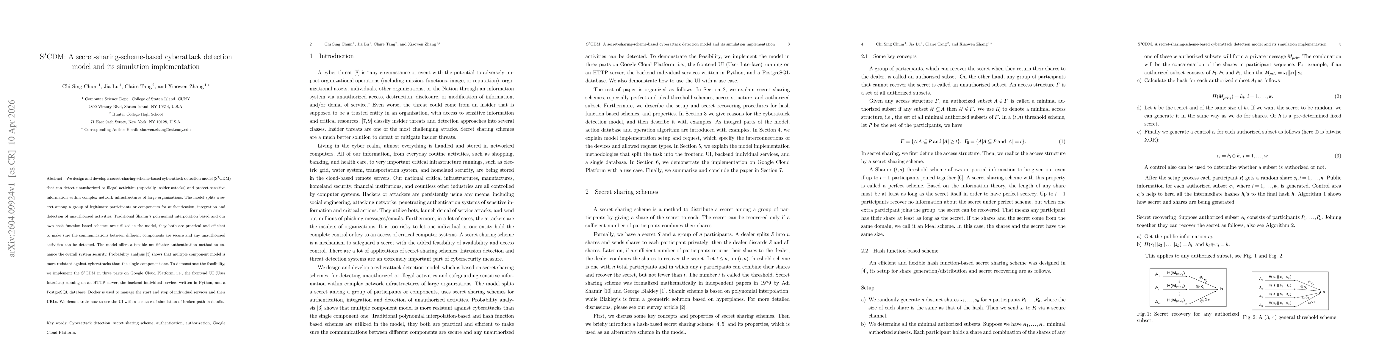 Thumbnail for S3CDM: A secret-sharing-scheme-based cyberattack detection model and its simulation implementation