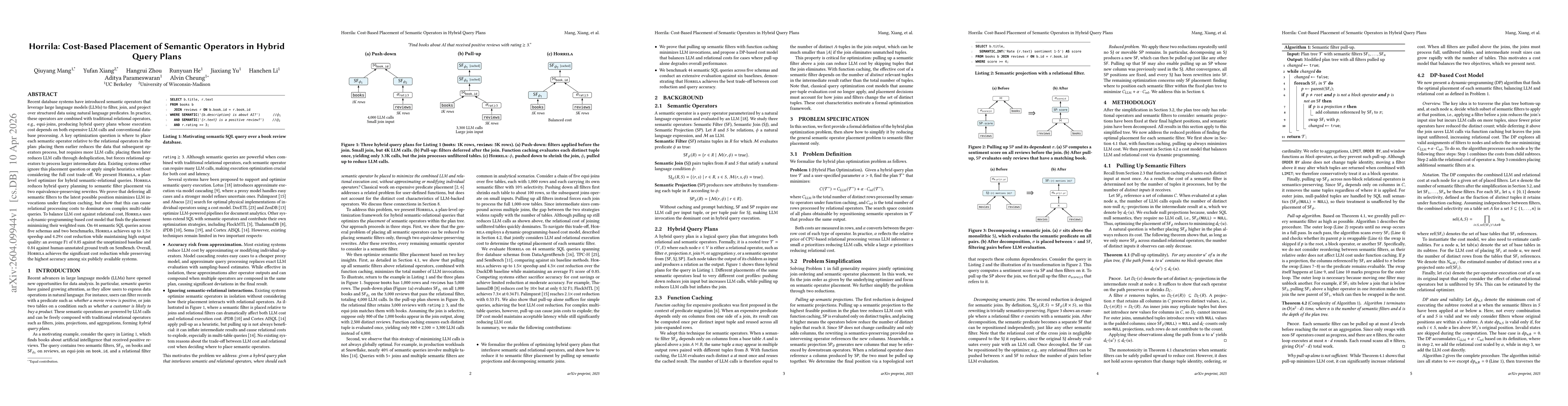 Thumbnail for Horrila: Cost-Based Placement of Semantic Operators in Hybrid Query Plans