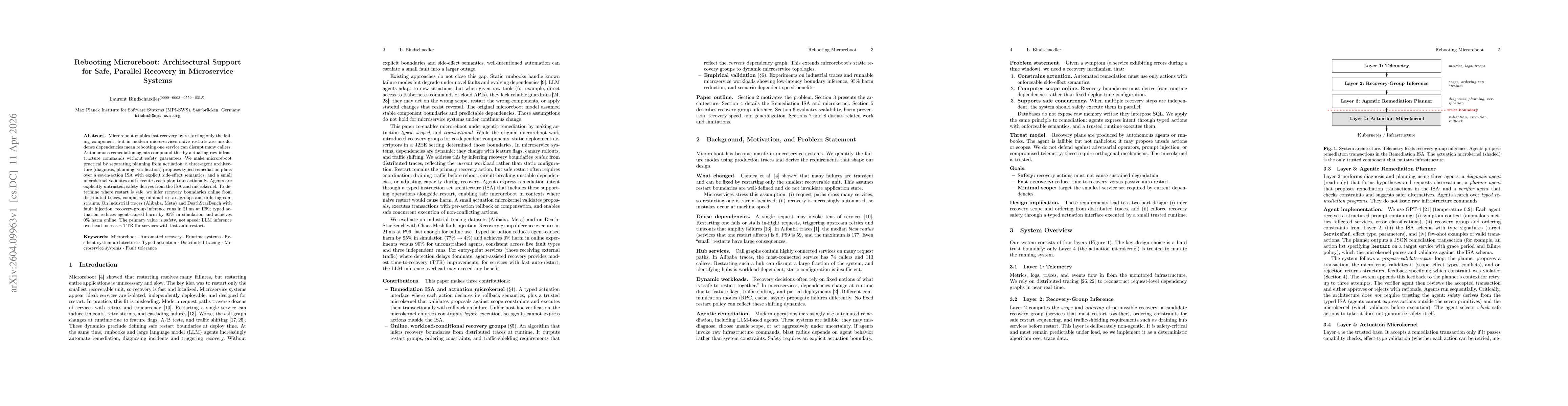 Thumbnail for Rebooting Microreboot: Architectural Support for Safe, Parallel Recovery in Microservice Systems