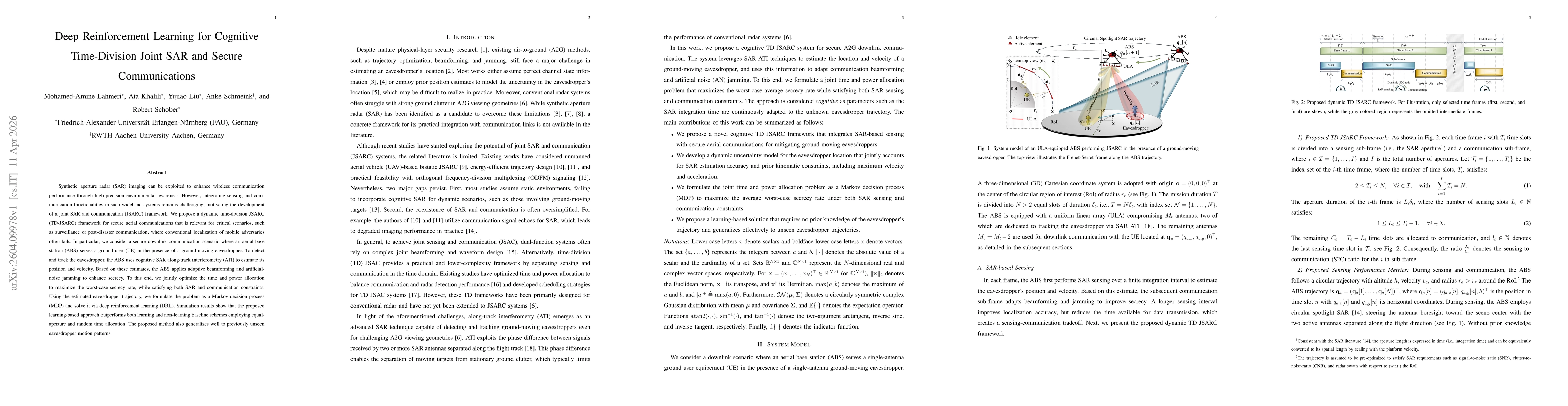 Thumbnail for Deep Reinforcement Learning for Cognitive Time-Division Joint SAR and Secure Communications