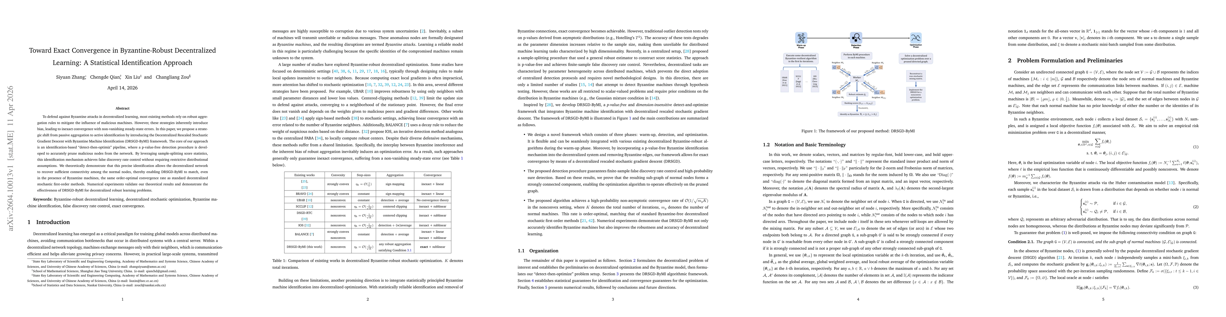 Thumbnail for Toward Exact Convergence in Byzantine-Robust Decentralized Learning: A Statistical Identification Approach