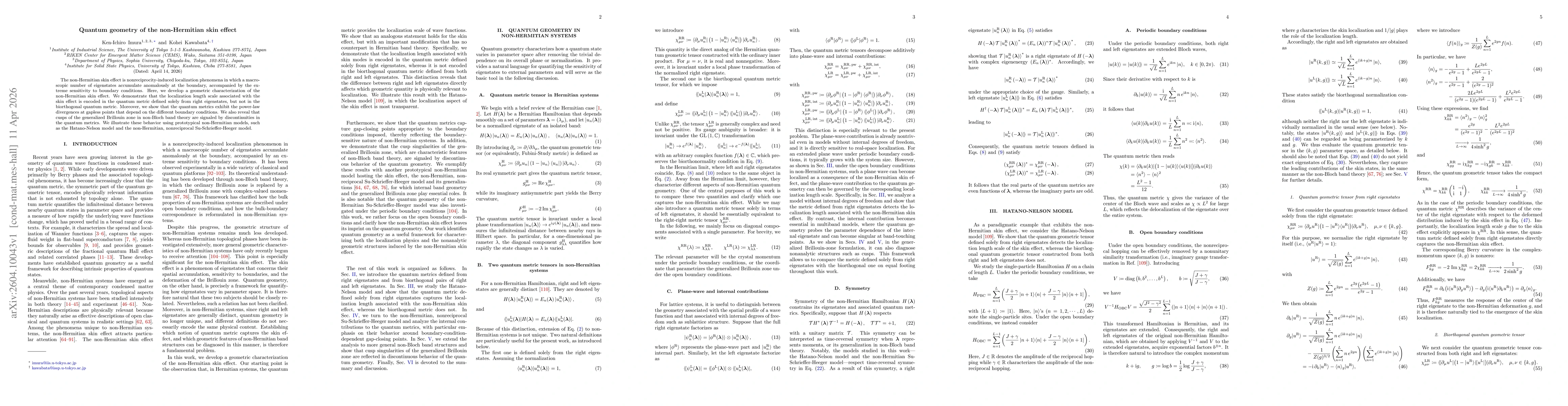 Thumbnail for Quantum geometry of the non-Hermitian skin effect