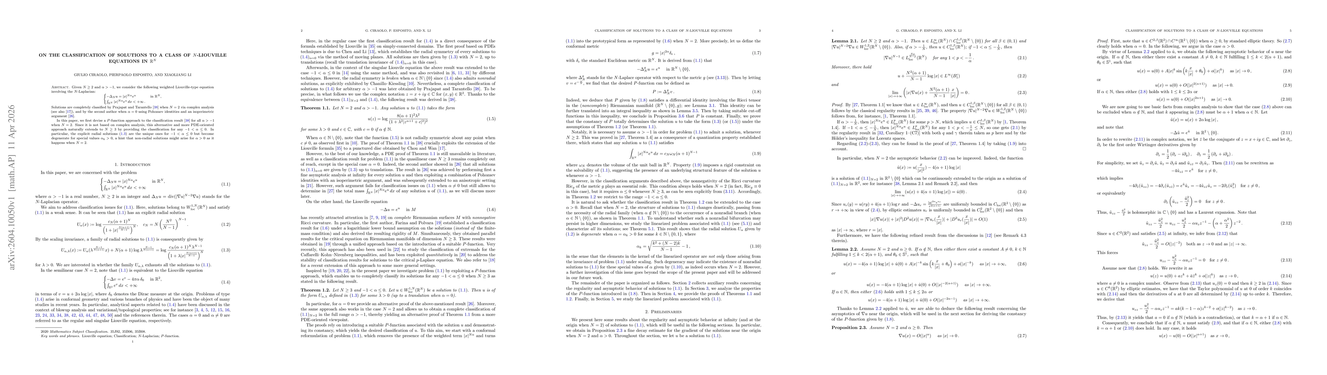 Thumbnail for On the classification of solutions to a class of $N$-Liouville equations in $\mathbb{R}^N$