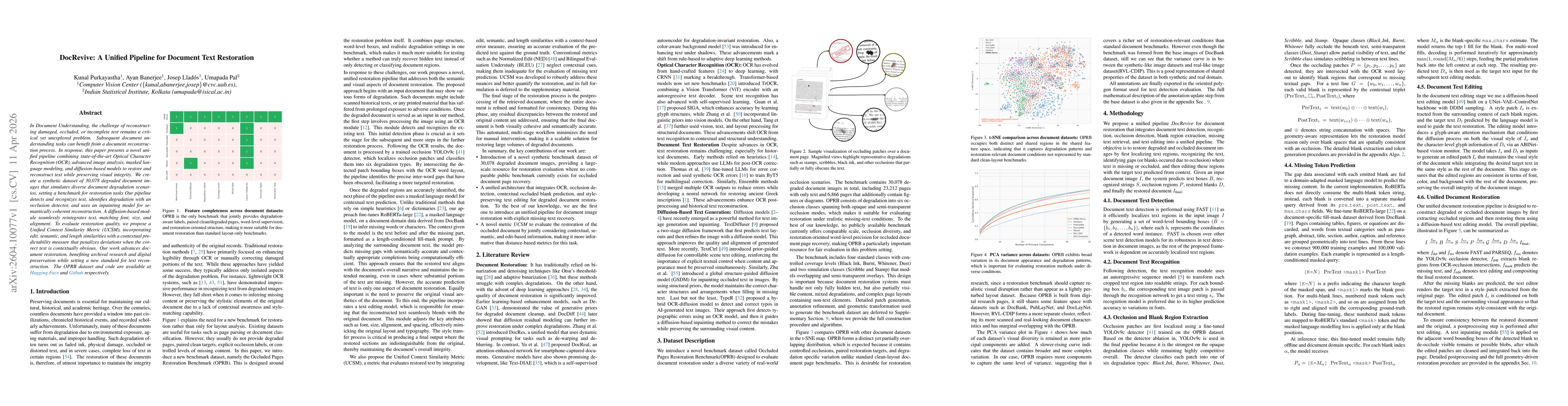 Thumbnail for DocRevive: A Unified Pipeline for Document Text Restoration