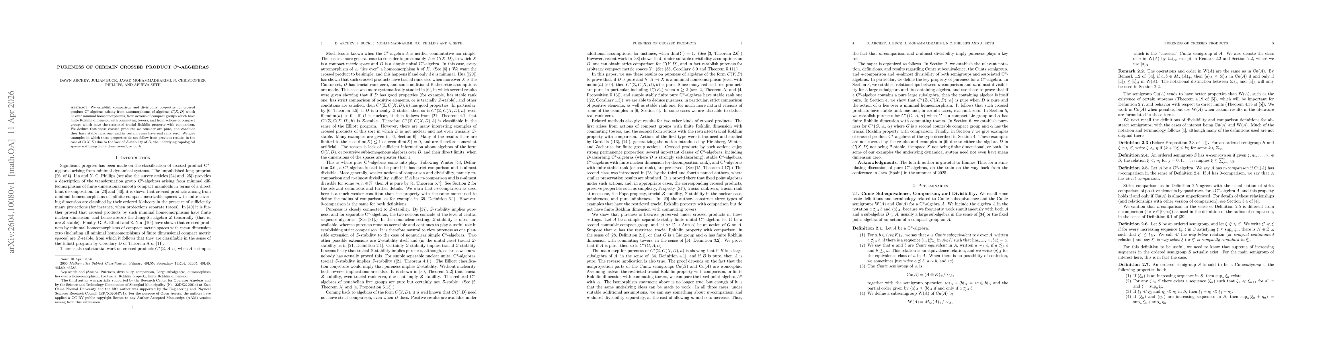 Thumbnail for Pureness of Certain Crossed Product C*-Algebras