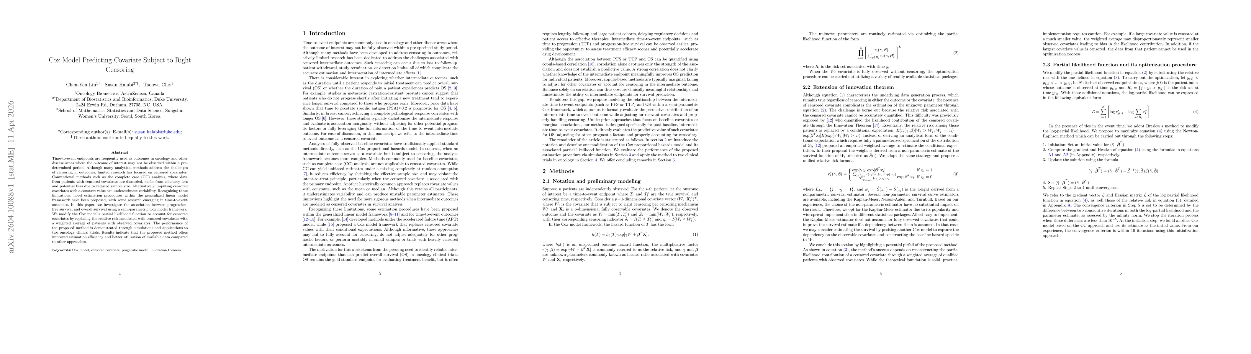 Thumbnail for Cox Model Predicting Covariate Subject to Right Censoring