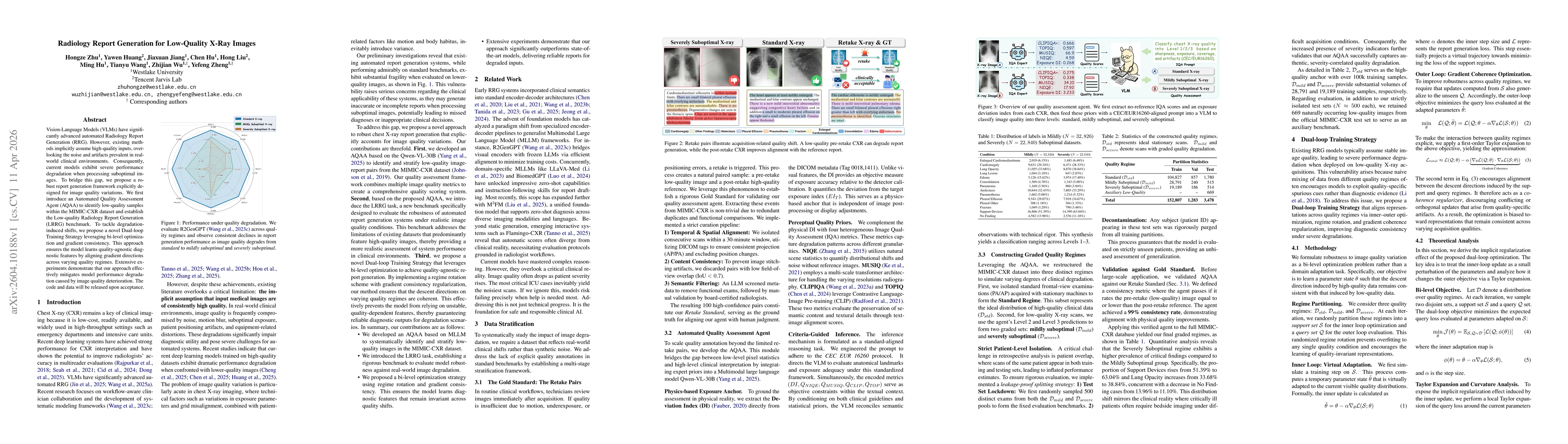 Thumbnail for Radiology Report Generation for Low-Quality X-Ray Images
