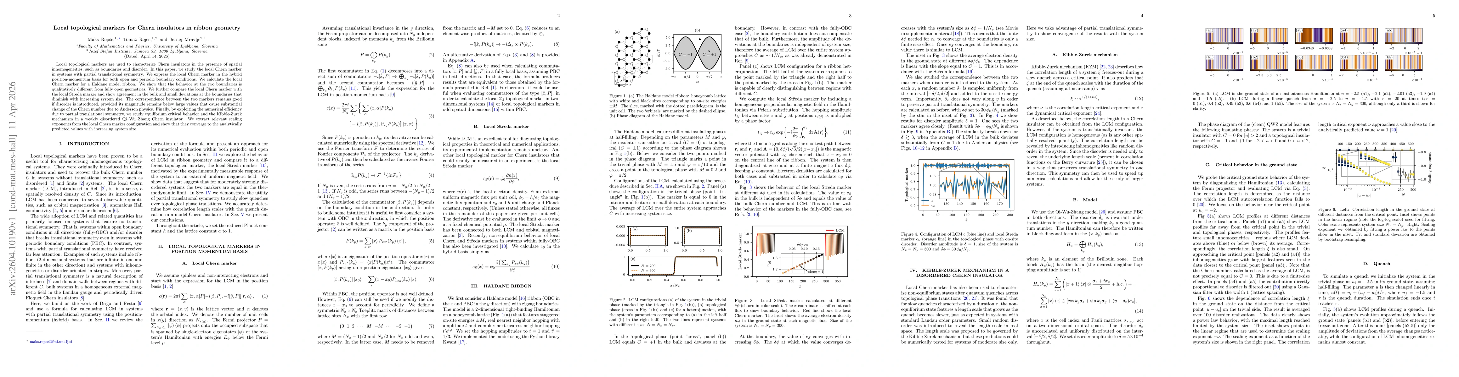 Thumbnail for Local topological markers for Chern insulators in ribbon geometry