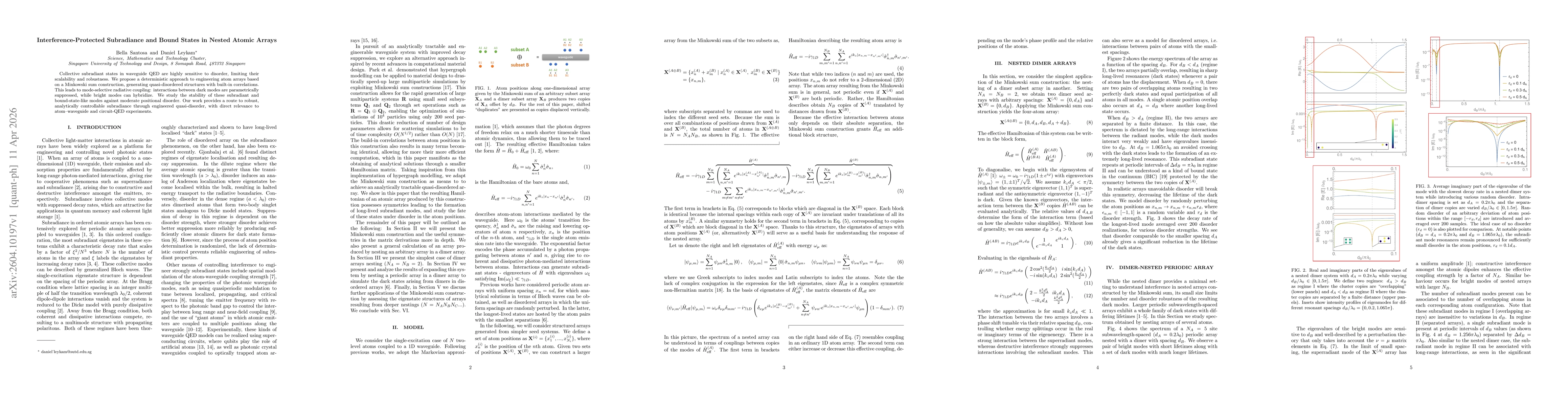 Thumbnail for Interference-Protected Subradiance and Bound States in Nested Atomic Arrays