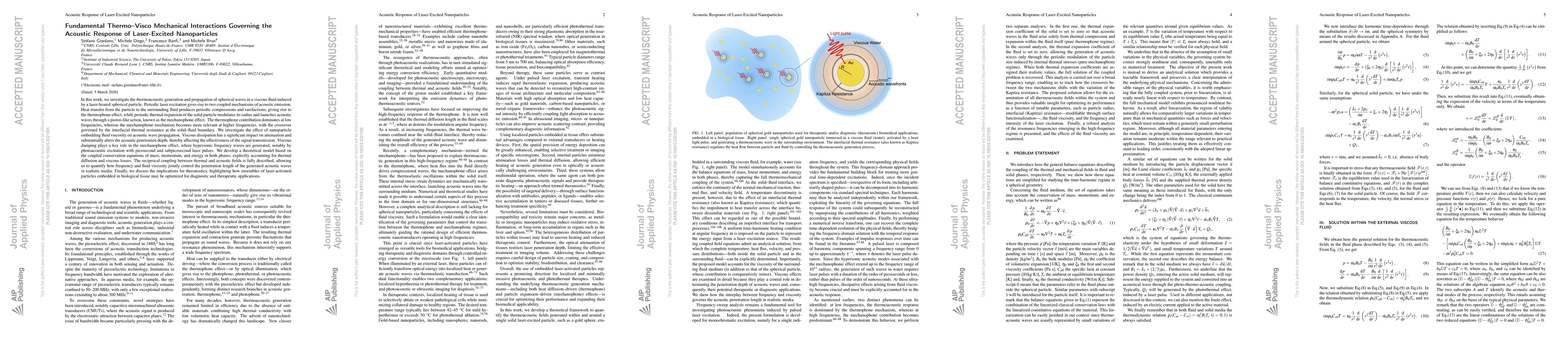 Thumbnail for Fundamental thermo-visco mechanical interactions governing the acoustic response of laser-excited nanoparticles