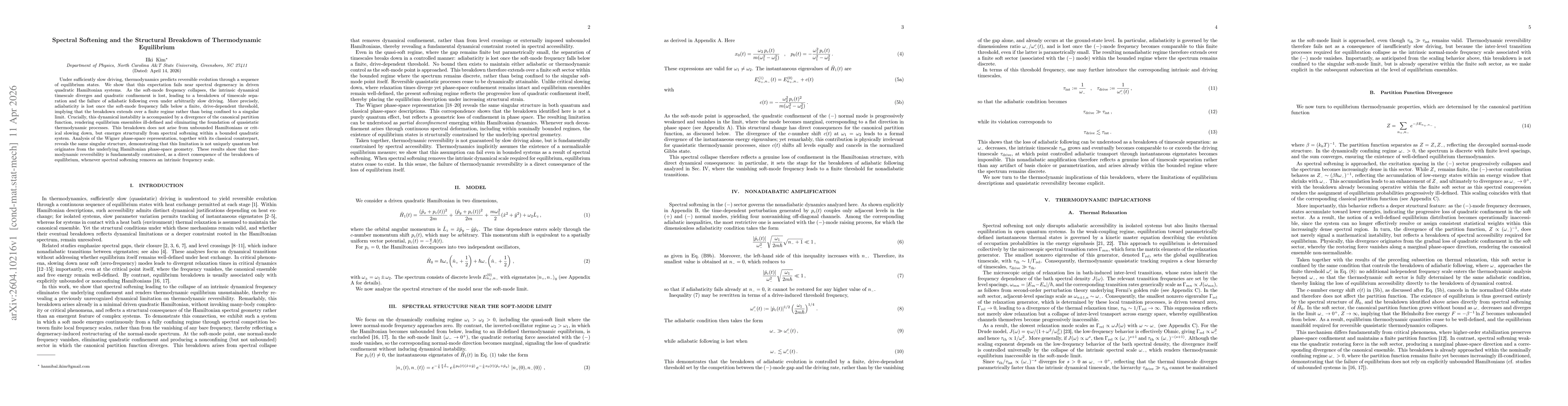 Thumbnail for Spectral Softening and the Structural Breakdown of Thermodynamic Equilibrium