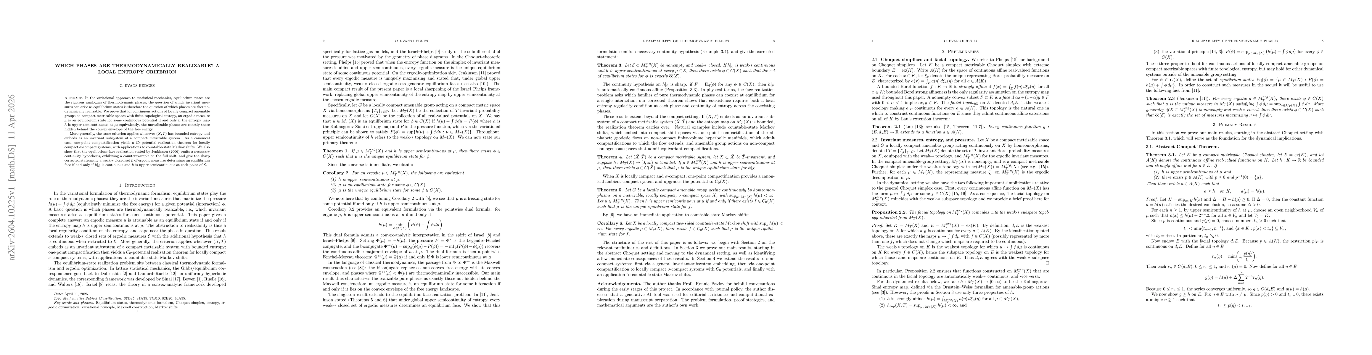Thumbnail for Which Phases Are Thermodynamically Realizable? A Local Entropy Criterion