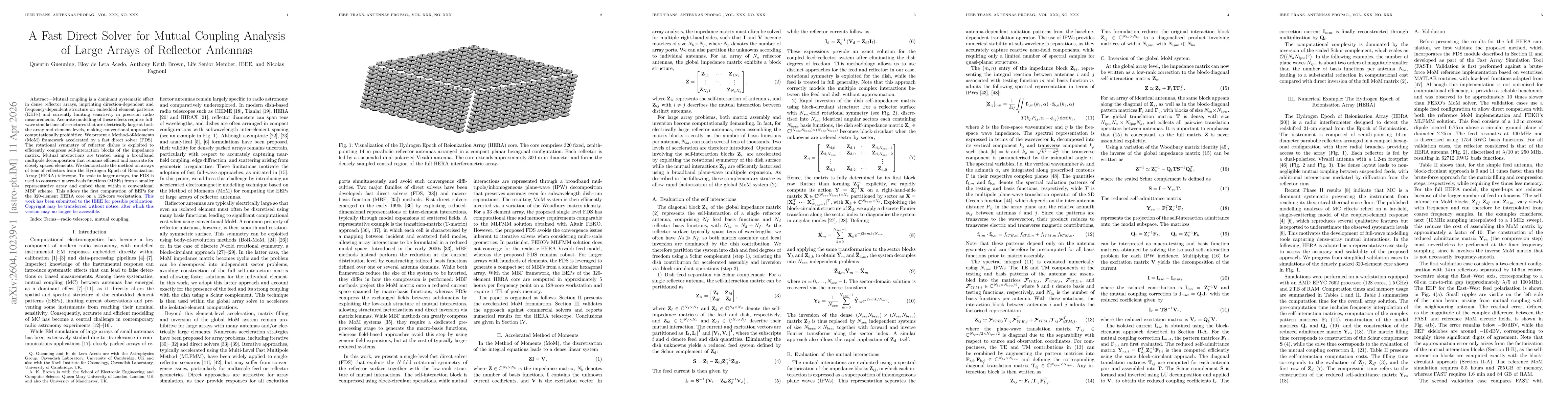 Thumbnail for A Fast Direct Solver for Mutual Coupling Analysis of Large Arrays of Reflector Antennas