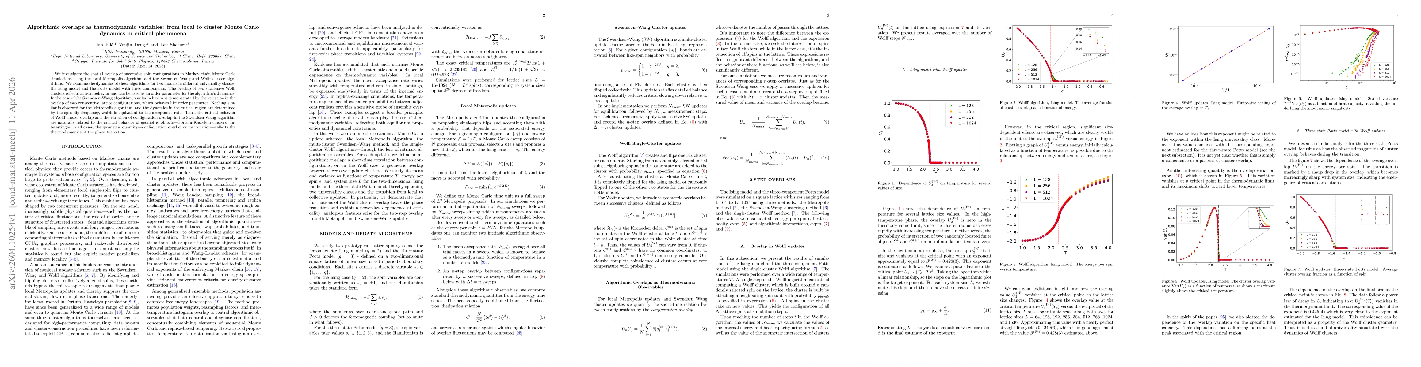 Thumbnail for Algorithmic overlaps as thermodynamic variables: from local to cluster Monte Carlo dynamics in critical phenomena