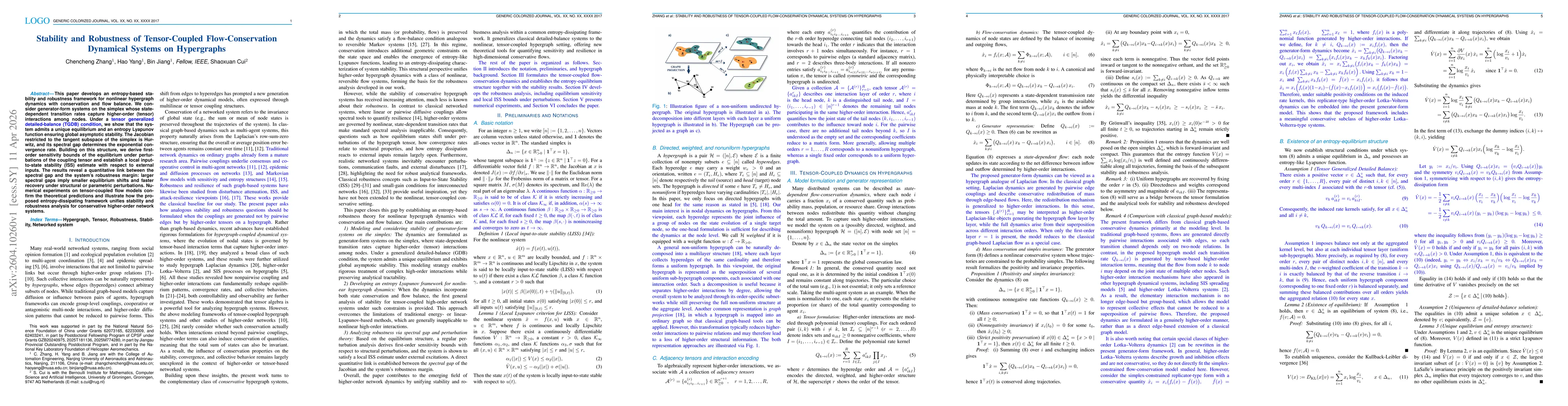 Thumbnail for Stability and Robustness of Tensor-Coupled Flow-Conservation Dynamical Systems on Hypergraphs